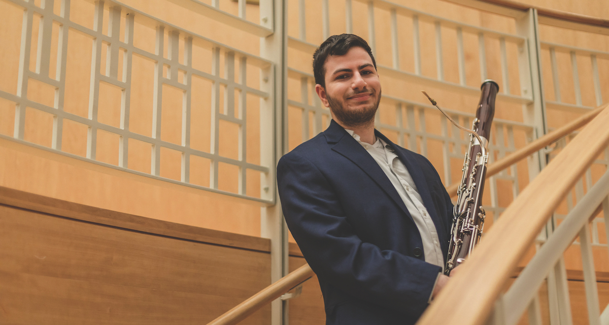 Shant Arakelian with his bassoon