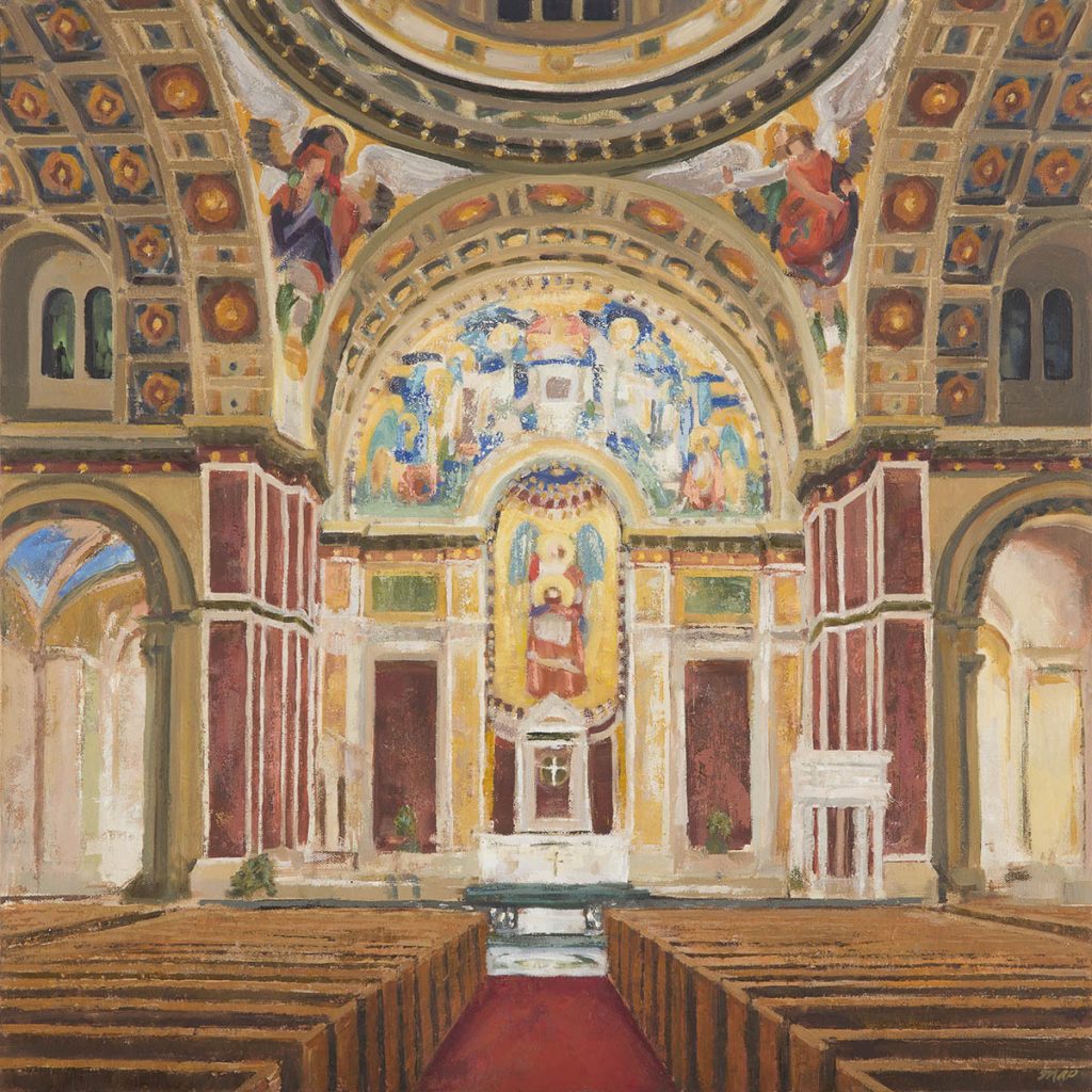 Custom painting of Saint Matthew's Cathedral Interior in Washington D.C.