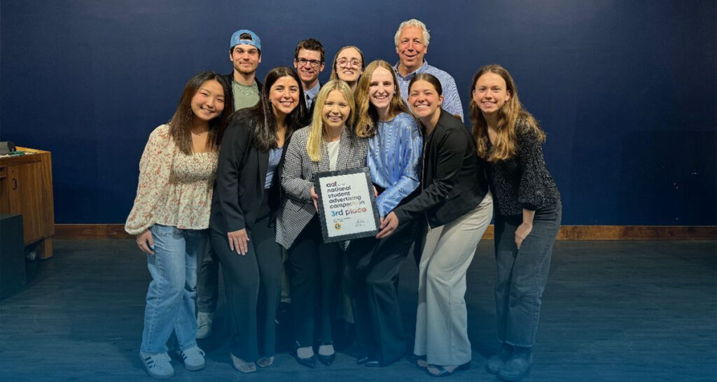 Gordon students proudly show off their trophy for winning third place at NSAC.