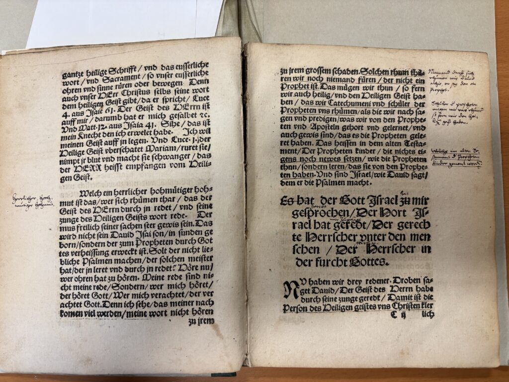 An original Martin Luther pamphlet.