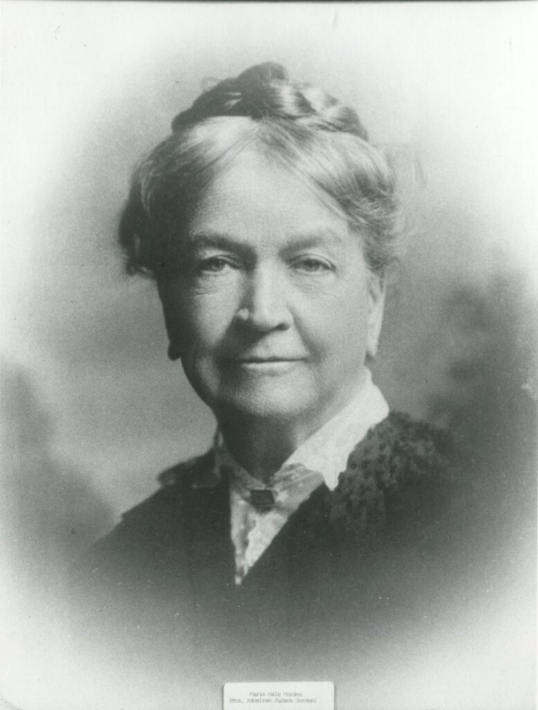 A black and white photo of Maria H. Gordon